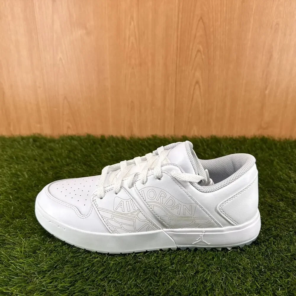Jordan Nu Retro 1 Low Golf White Pure Platinum Golf Shoes FZ4153-100 Mens Size 8